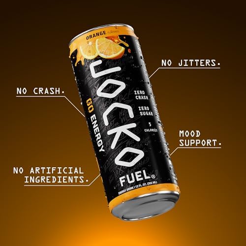 Jocko Fuel GO Energy Drinks, Lemon Lime, 12 oz | 12 Pack | 95mg Clean, No Crash Natural Caffeine | No Sugar, Jitter Free | L-Theanine & Adaptogens Lift Mood, Focus & Endurance