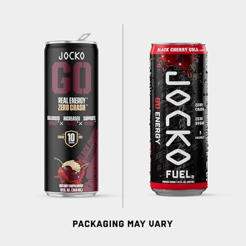 Jocko Fuel GO Energy Drinks, Lemon Lime, 12 oz | 12 Pack | 95mg Clean, No Crash Natural Caffeine | No Sugar, Jitter Free | L-Theanine & Adaptogens Lift Mood, Focus & Endurance