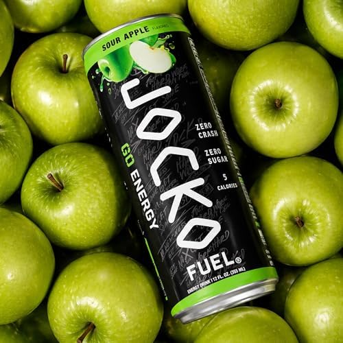 Jocko Fuel GO Energy Drinks, Lemon Lime, 12 oz | 12 Pack | 95mg Clean, No Crash Natural Caffeine | No Sugar, Jitter Free | L-Theanine & Adaptogens Lift Mood, Focus & Endurance
