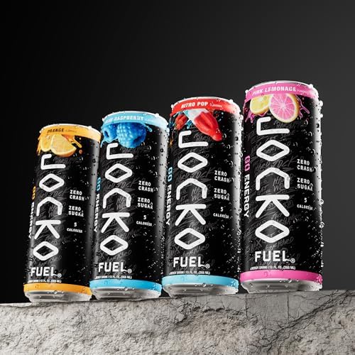 Jocko Fuel GO Energy Drinks, Lemon Lime, 12 oz | 12 Pack | 95mg Clean, No Crash Natural Caffeine | No Sugar, Jitter Free | L-Theanine & Adaptogens Lift Mood, Focus & Endurance