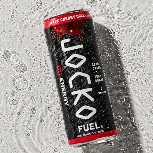 Jocko Fuel GO Energy Drinks, Lemon Lime, 12 oz | 12 Pack | 95mg Clean, No Crash Natural Caffeine | No Sugar, Jitter Free | L-Theanine & Adaptogens Lift Mood, Focus & Endurance