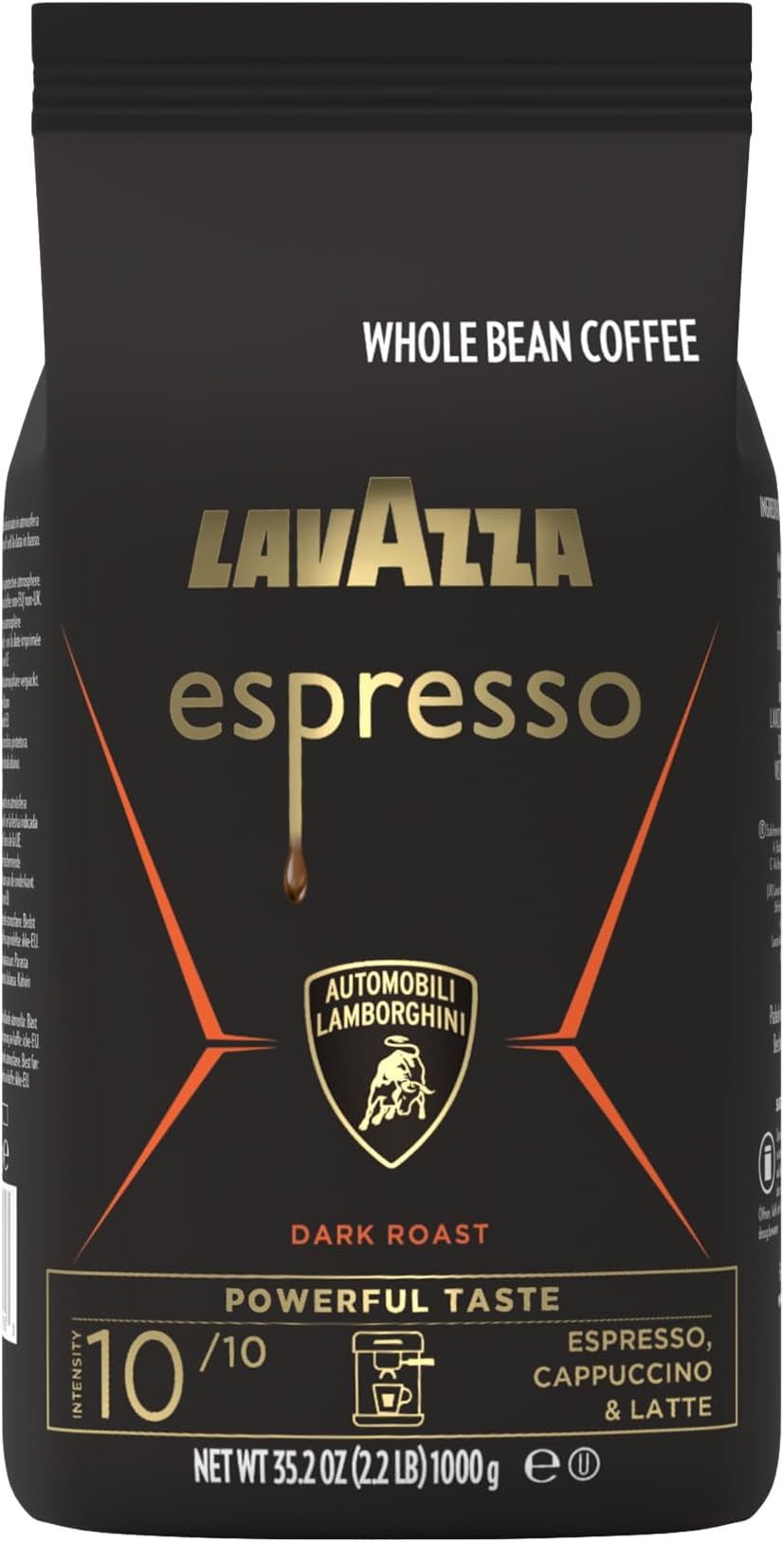 Lavazza Espresso Barista Gran Crema Whole Bean Coffee Blend, Medium Espresso Roast, Oz Bag (Packaging May Vary) - 2.2 LB, 35.2 Ounce (Pack of 2)