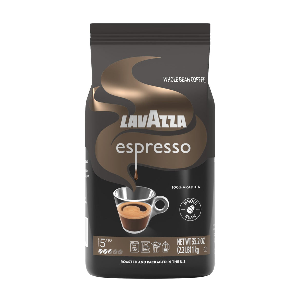 Lavazza Espresso Barista Gran Crema Whole Bean Coffee Blend, Medium Espresso Roast, Oz Bag (Packaging May Vary) - 2.2 LB, 35.2 Ounce (Pack of 2)