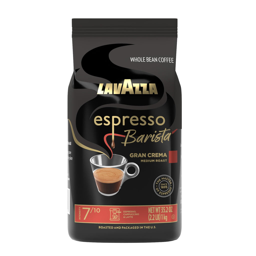 Lavazza Espresso Barista Gran Crema Whole Bean Coffee Blend, Medium Espresso Roast, Oz Bag (Packaging May Vary) - 2.2 LB, 35.2 Ounce (Pack of 2)