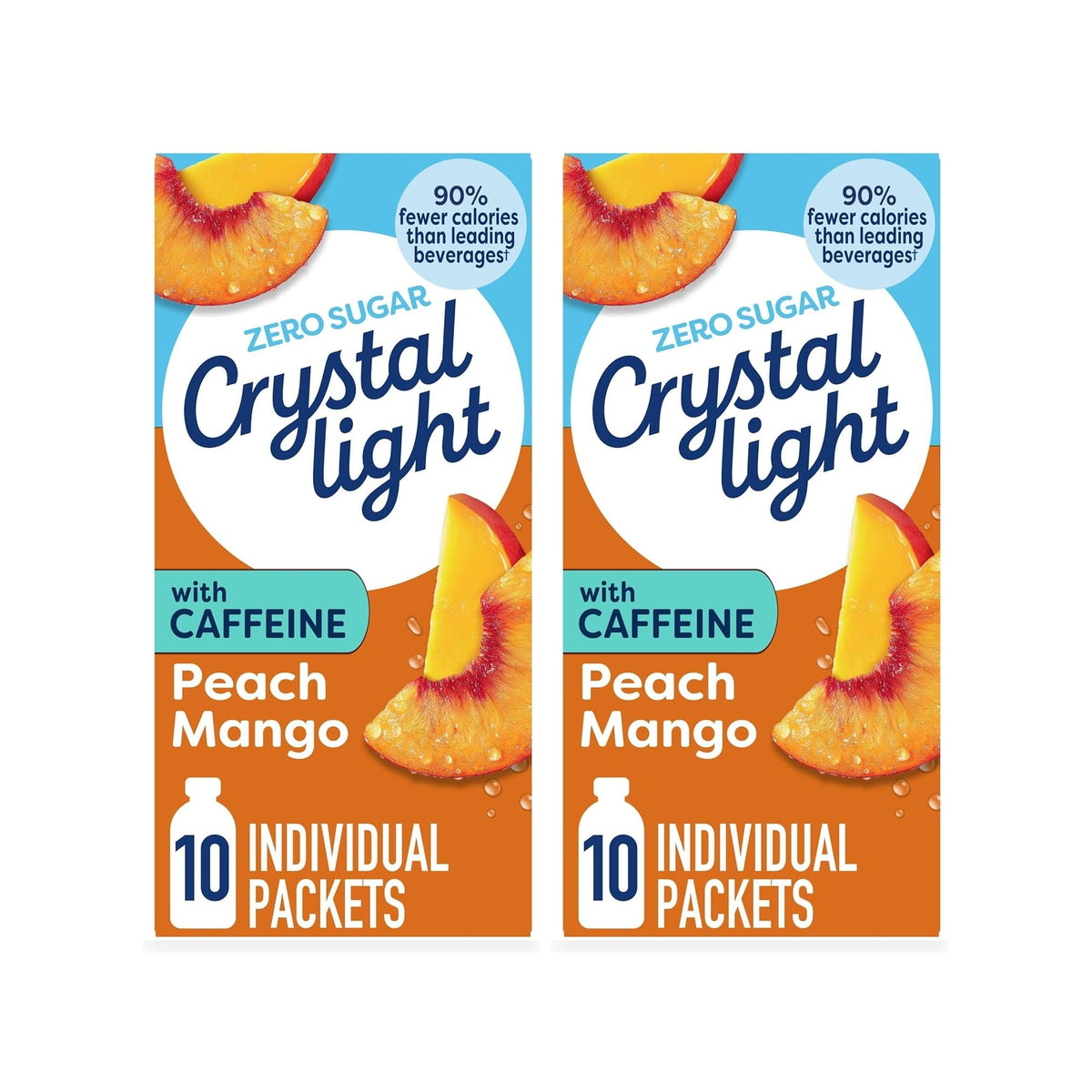 Crystal Light Caffeine Drink Mix Variety Pack, 44 Packets, 4.18 oz | for On-the-Go Hydration Zero Sugar 60mg Caffeine per serving