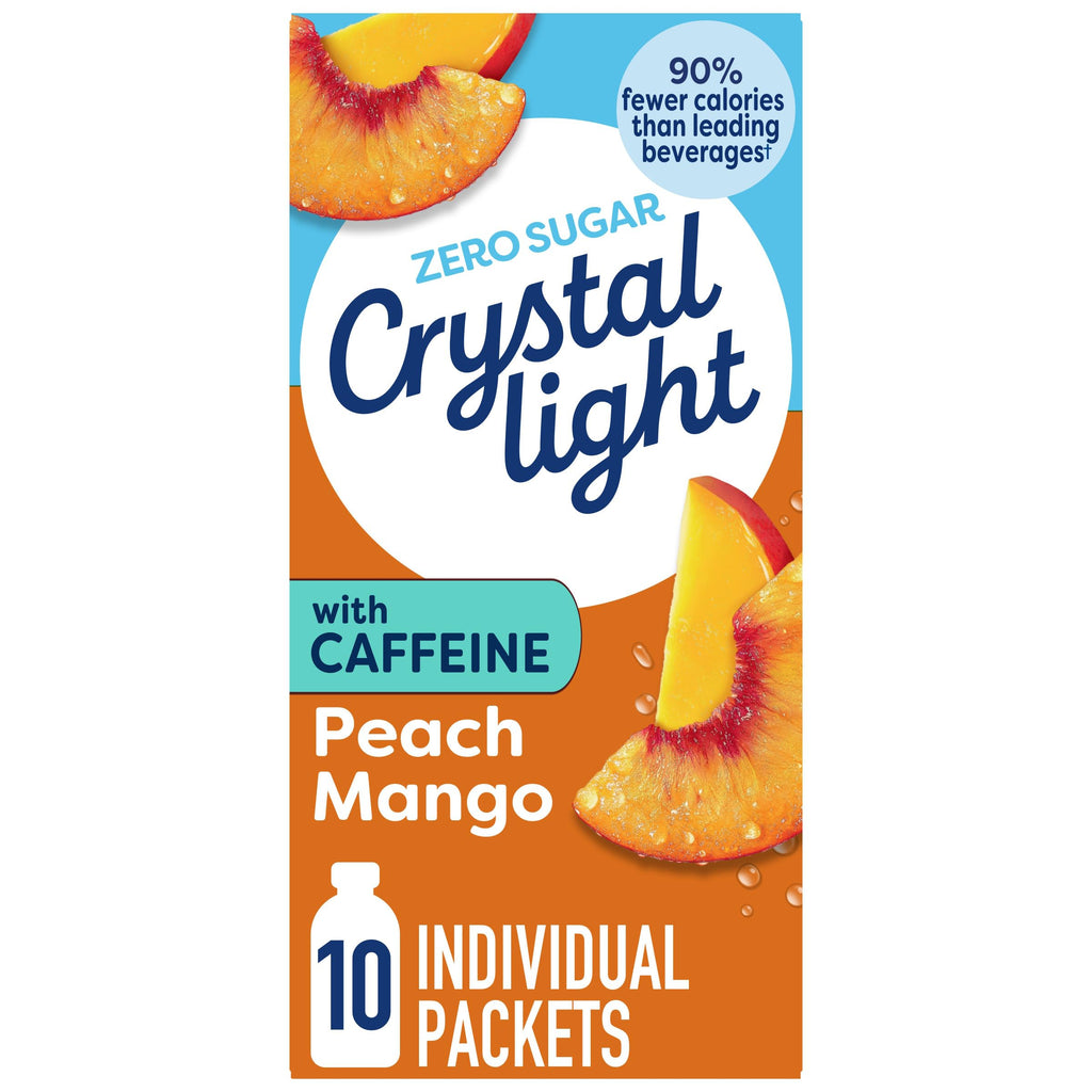 Crystal Light Caffeine Drink Mix Variety Pack, 44 Packets, 4.18 oz | for On-the-Go Hydration Zero Sugar 60mg Caffeine per serving