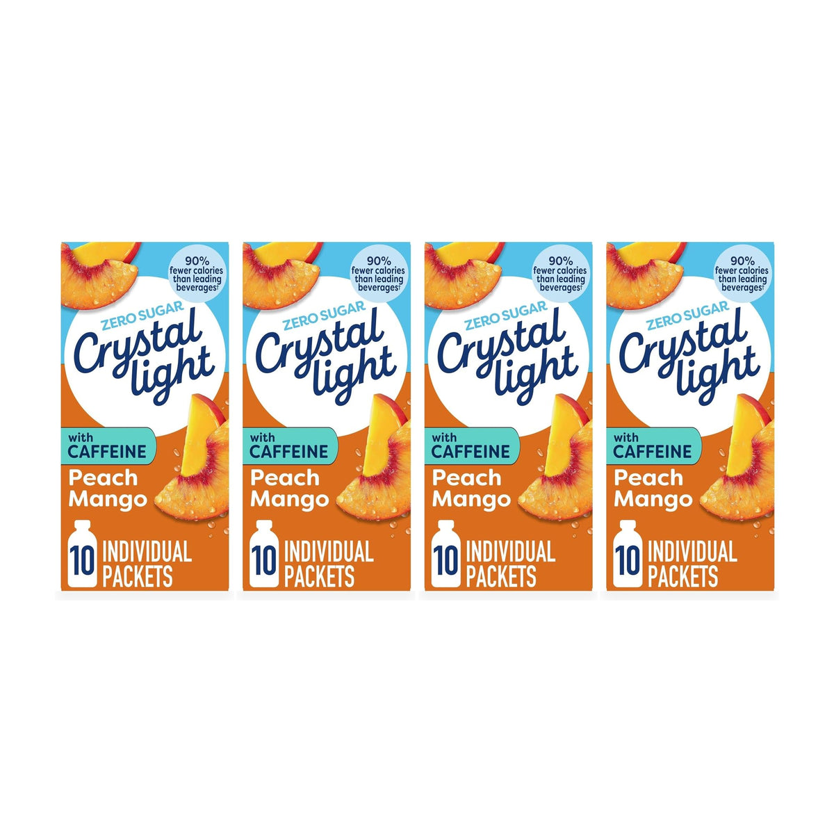 Crystal Light Caffeine Drink Mix Variety Pack, 44 Packets, 4.18 oz | for On-the-Go Hydration Zero Sugar 60mg Caffeine per serving