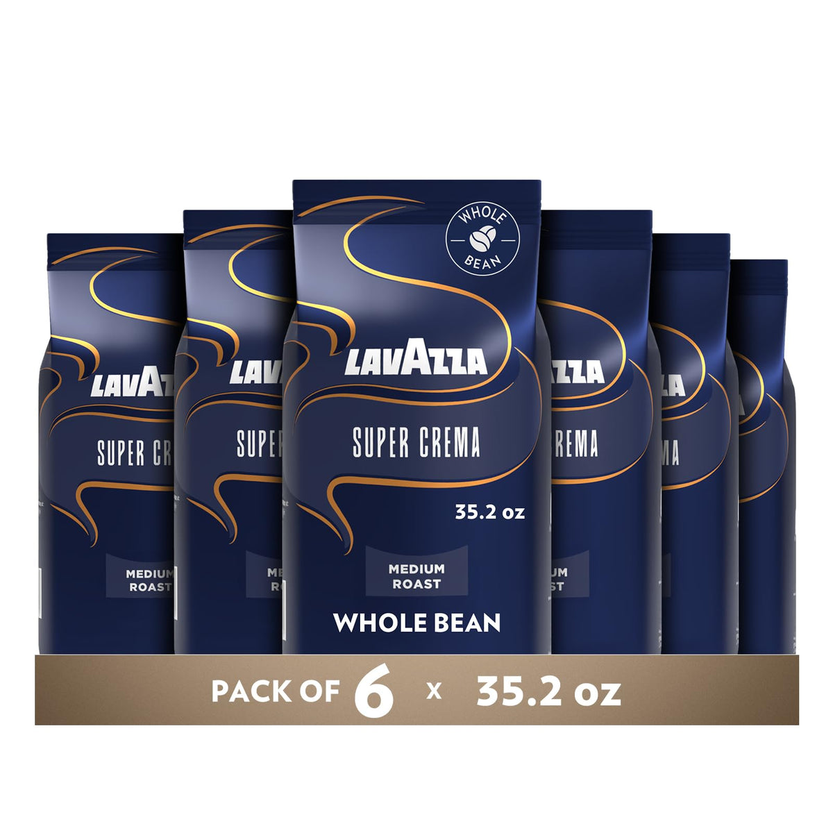 Lavazza Espresso Barista Gran Crema Whole Bean Coffee Blend, Medium Espresso Roast, Oz Bag (Packaging May Vary) - 2.2 LB, 35.2 Ounce (Pack of 2)
