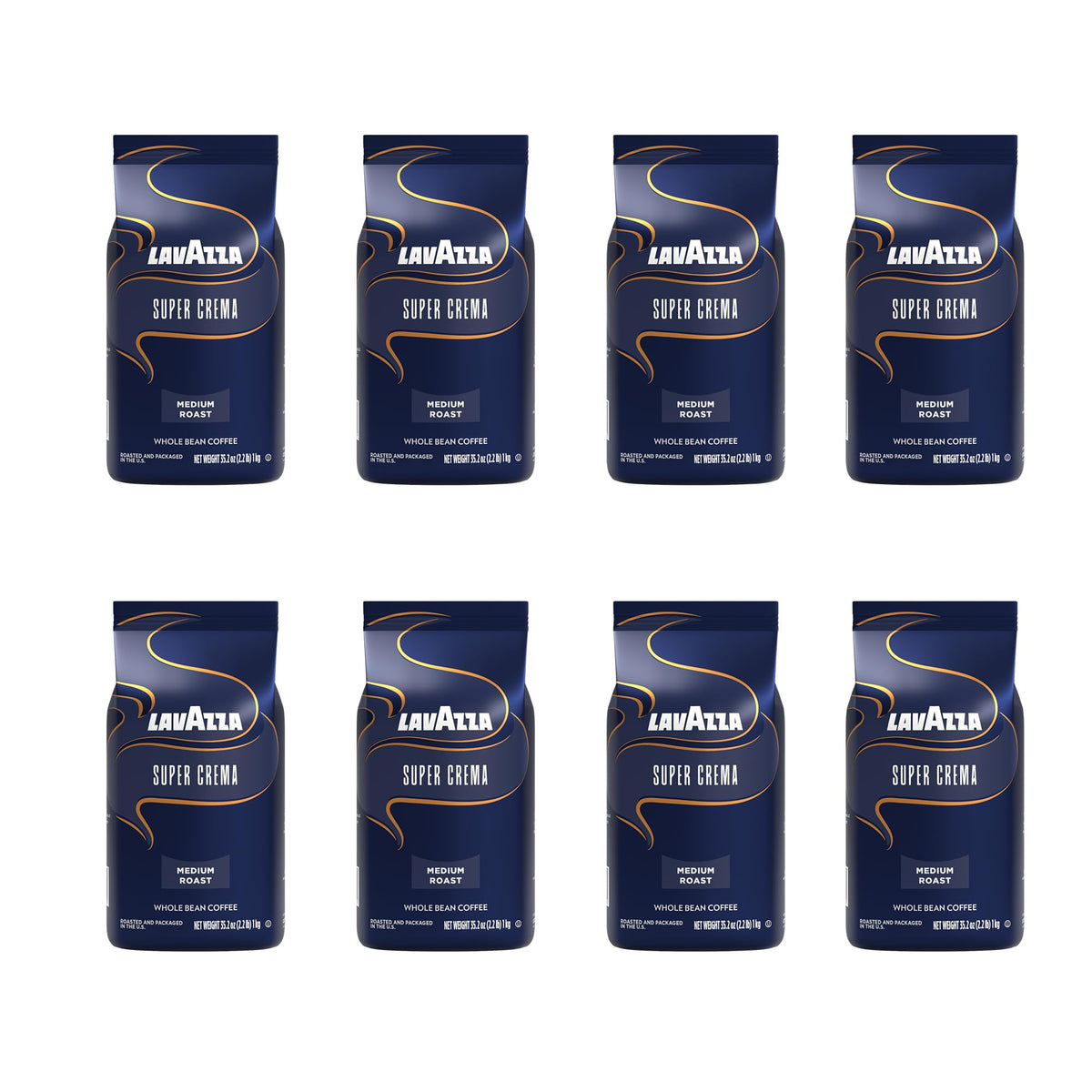 Lavazza Espresso Barista Gran Crema Whole Bean Coffee Blend, Medium Espresso Roast, Oz Bag (Packaging May Vary) - 2.2 LB, 35.2 Ounce (Pack of 2)