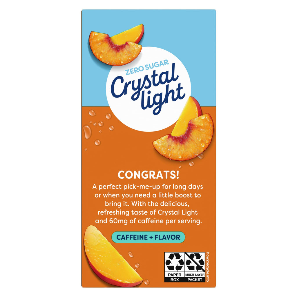 Crystal Light Caffeine Drink Mix Variety Pack, 44 Packets, 4.18 oz | for On-the-Go Hydration Zero Sugar 60mg Caffeine per serving
