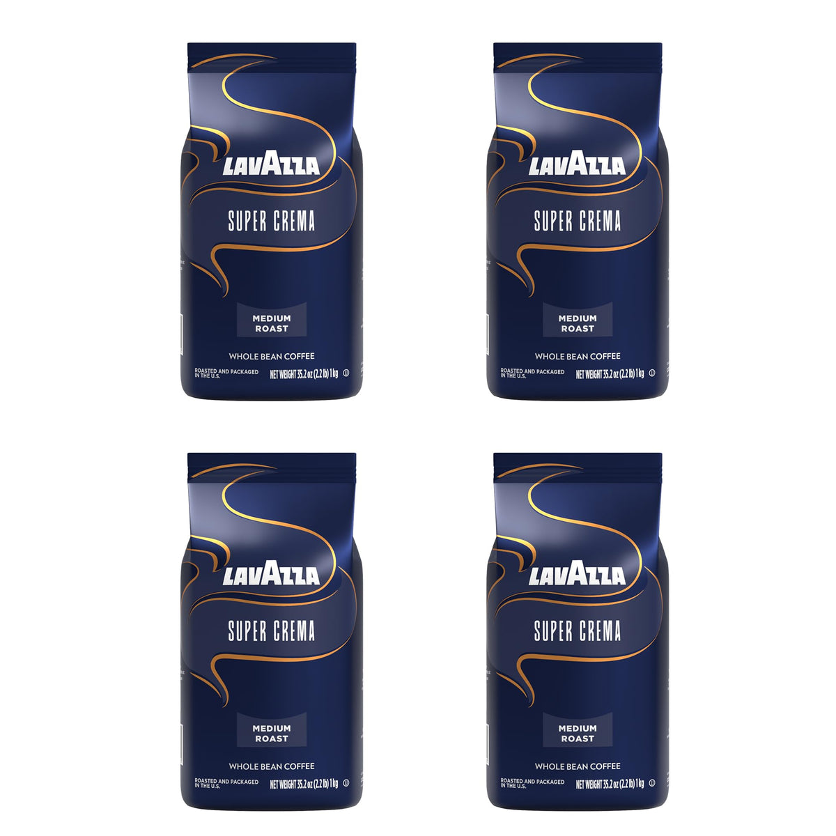 Lavazza Espresso Barista Gran Crema Whole Bean Coffee Blend, Medium Espresso Roast, Oz Bag (Packaging May Vary) - 2.2 LB, 35.2 Ounce (Pack of 2)