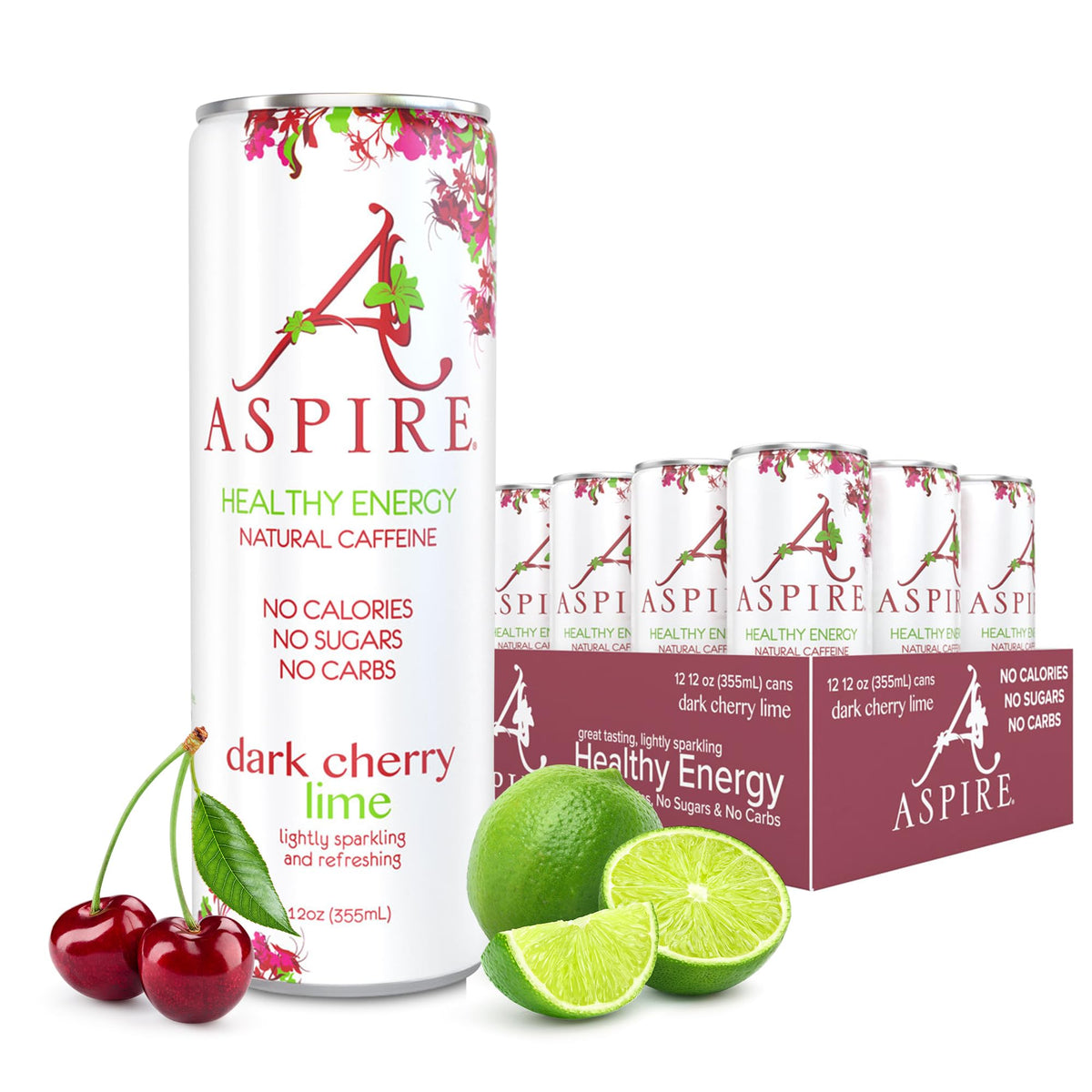 ASPIRE® Classics Variety Pack, Healthy Energy Drink 80mg Natural Caffeine, Zero Sugar No Carbs Keto Friendly, 12 Pack Green Tea Sugar Free Drink Low Caffeine Zero Calorie