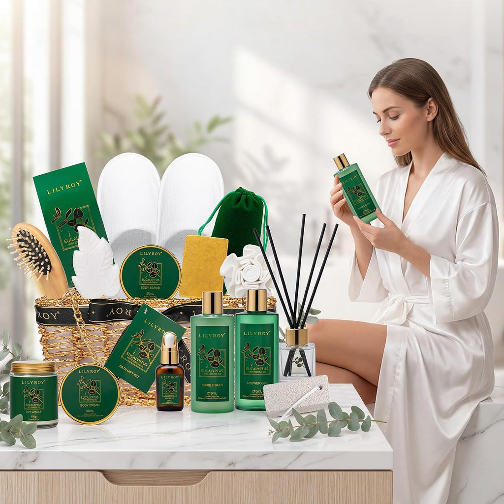 Spa Skin Care Gifts Set - 18Pcs Luxurious Spa Gift Baskets for Women & Men