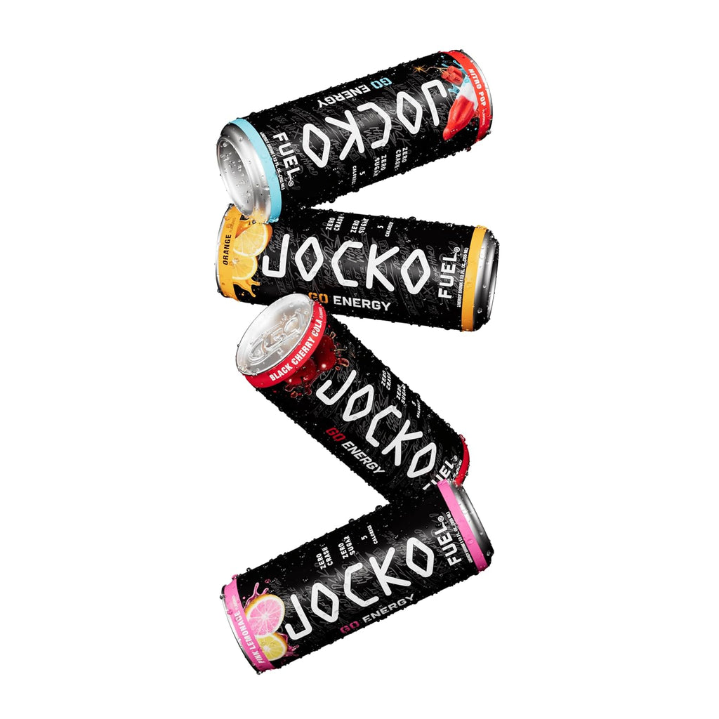 Jocko Fuel GO Energy Drinks, Lemon Lime, 12 oz | 12 Pack | 95mg Clean, No Crash Natural Caffeine | No Sugar, Jitter Free | L-Theanine & Adaptogens Lift Mood, Focus & Endurance