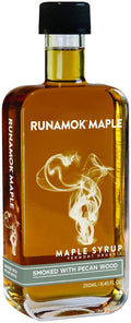 Runamok Pecan Wood Smoked Maple Syrup Organic - Authentic & Real Vermont Maple Syrup | Pure Strong Flavor | Great for BBQ, Broiled Salmon, Vinaigrettes & Cocktails | 8.45 Fl Oz (250mL)