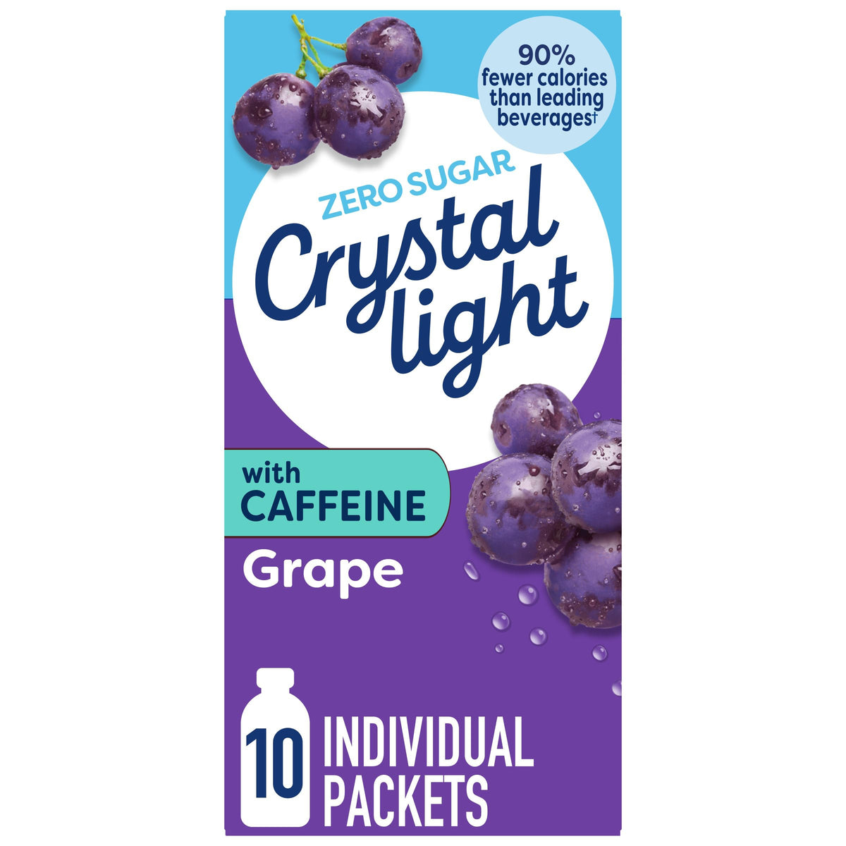 Crystal Light Caffeine Drink Mix Variety Pack, 44 Packets, 4.18 oz | for On-the-Go Hydration Zero Sugar 60mg Caffeine per serving