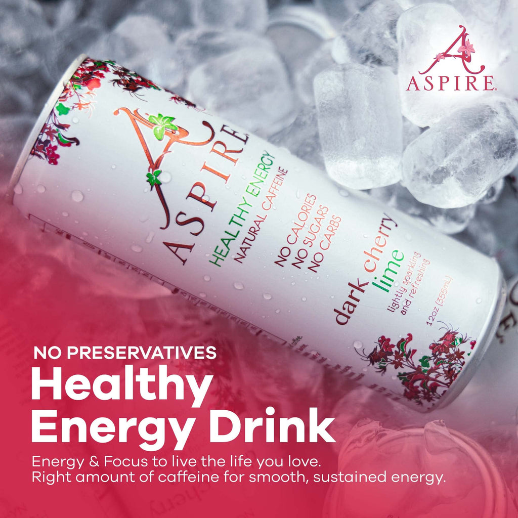 ASPIRE® Classics Variety Pack, Healthy Energy Drink 80mg Natural Caffeine, Zero Sugar No Carbs Keto Friendly, 12 Pack Green Tea Sugar Free Drink Low Caffeine Zero Calorie