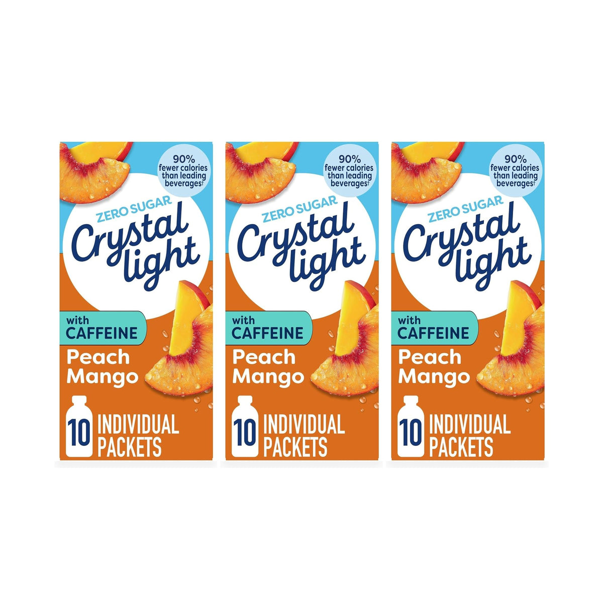 Crystal Light Caffeine Drink Mix Variety Pack, 44 Packets, 4.18 oz | for On-the-Go Hydration Zero Sugar 60mg Caffeine per serving