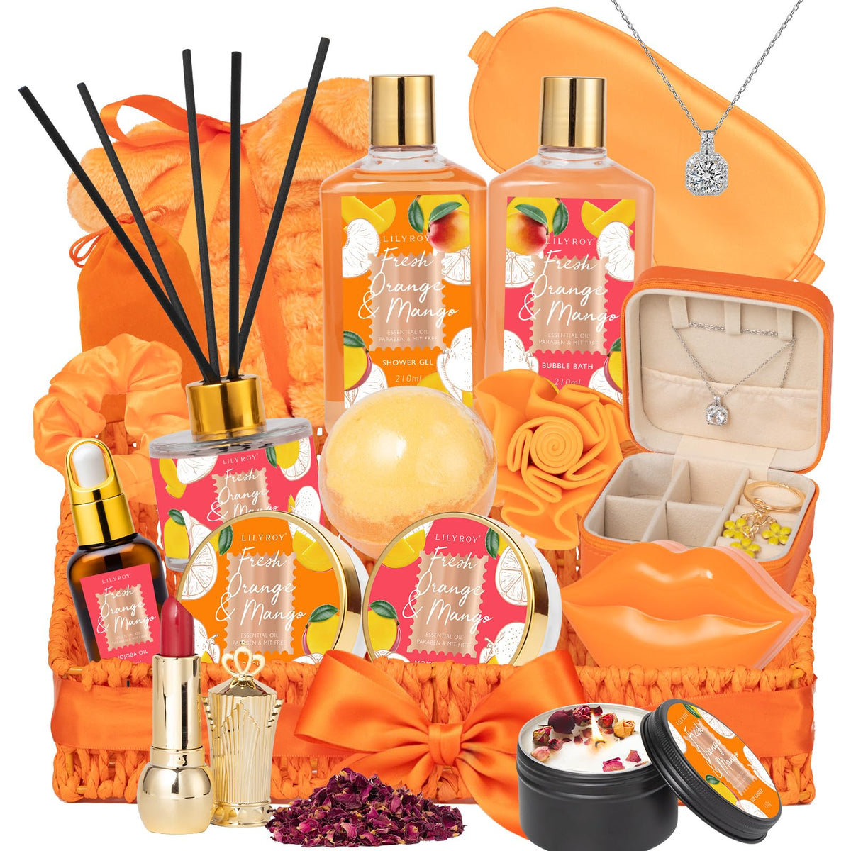 Spa Skin Care Gifts Set - 18Pcs Luxurious Spa Gift Baskets for Women & Men