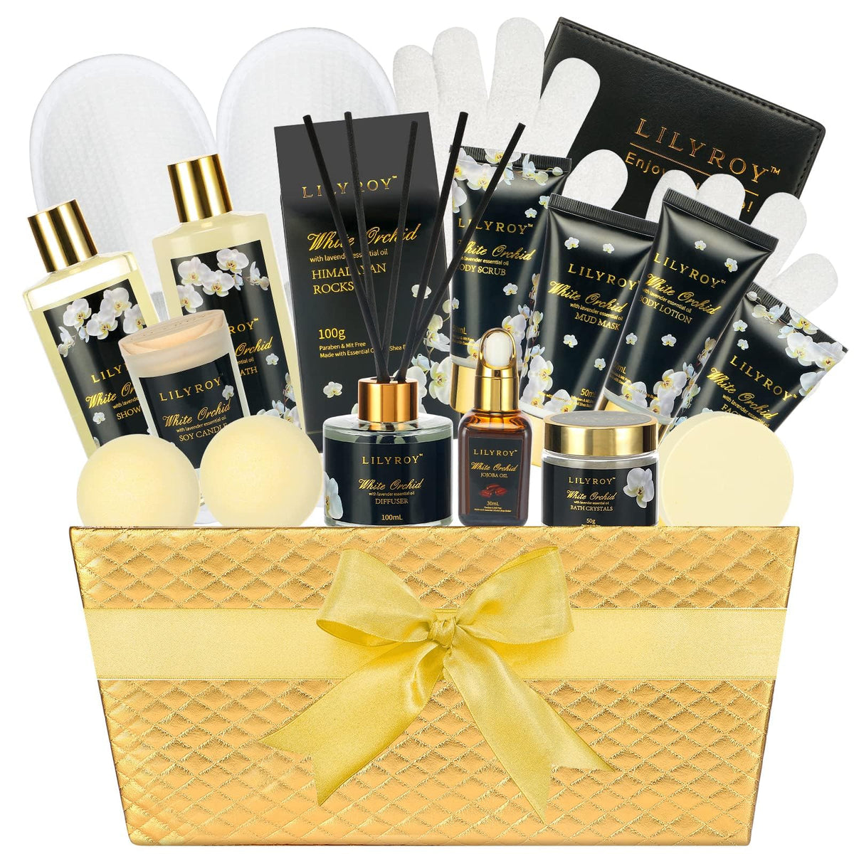 Spa Skin Care Gifts Set - 18Pcs Luxurious Spa Gift Baskets for Women & Men