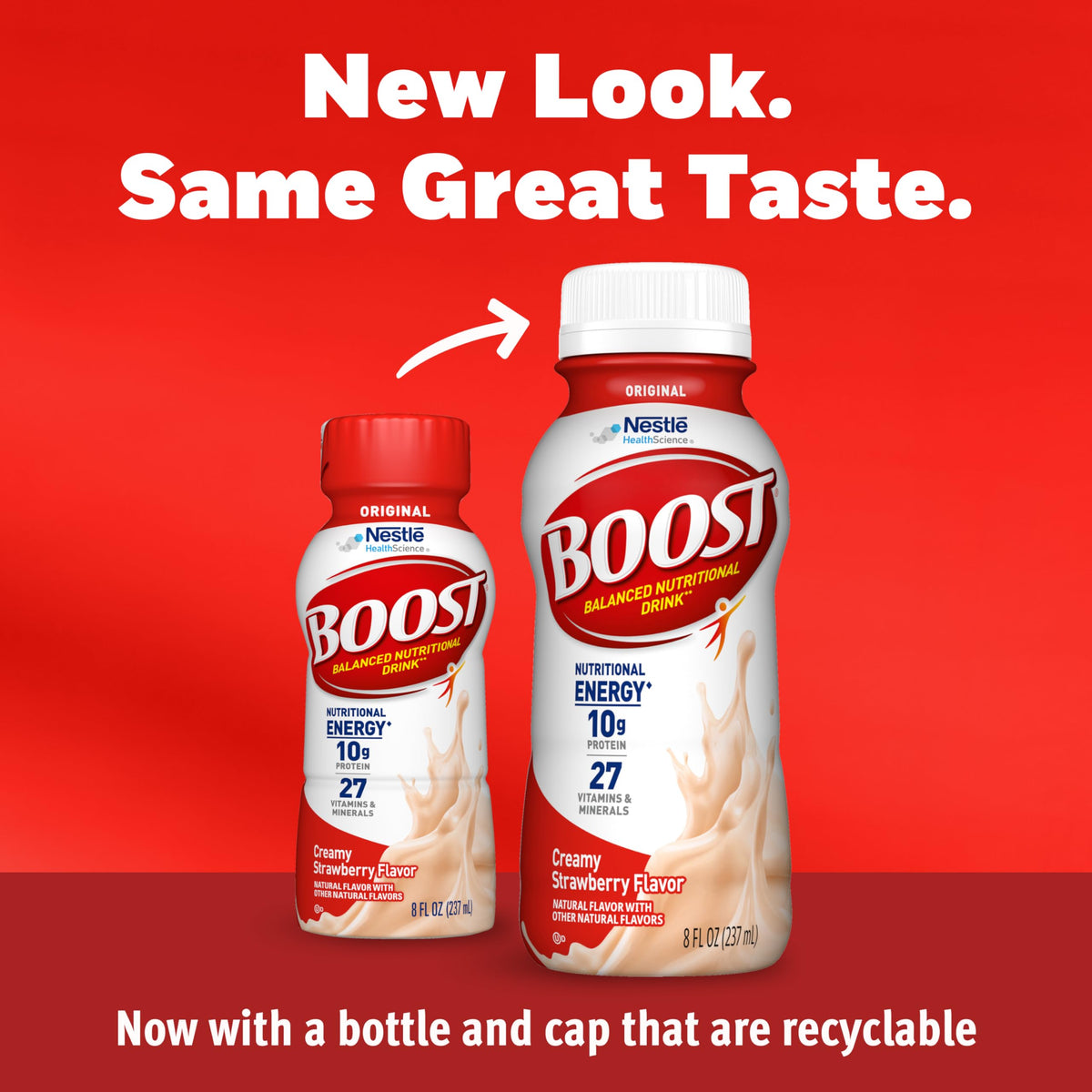 BOOST Original Ready to Drink Nutritional Drinks, Rich Chocolate, 8 Fl Oz Bottles (Pack of 24)
