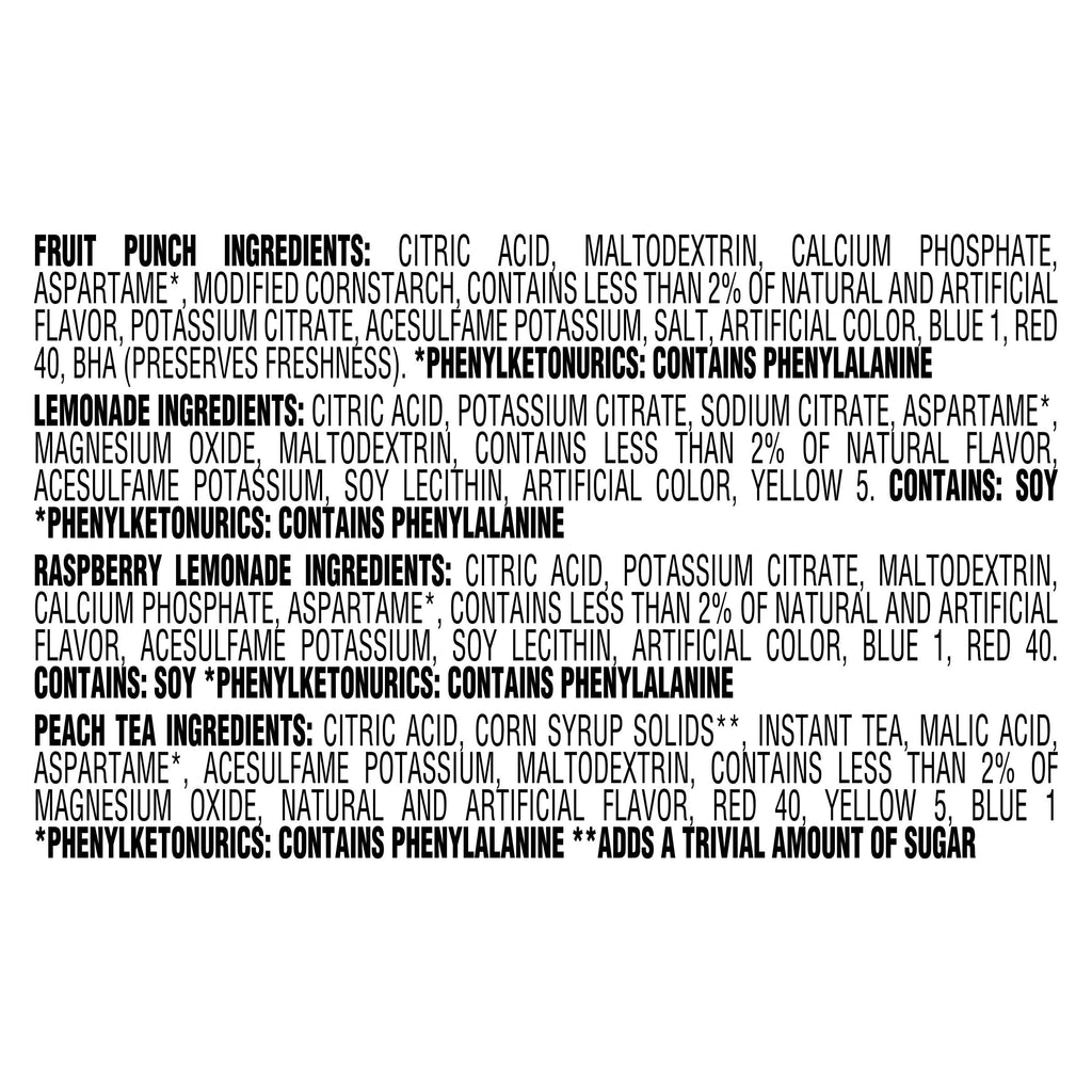 Crystal Light Caffeine Drink Mix Variety Pack, 44 Packets, 4.18 oz | for On-the-Go Hydration Zero Sugar 60mg Caffeine per serving