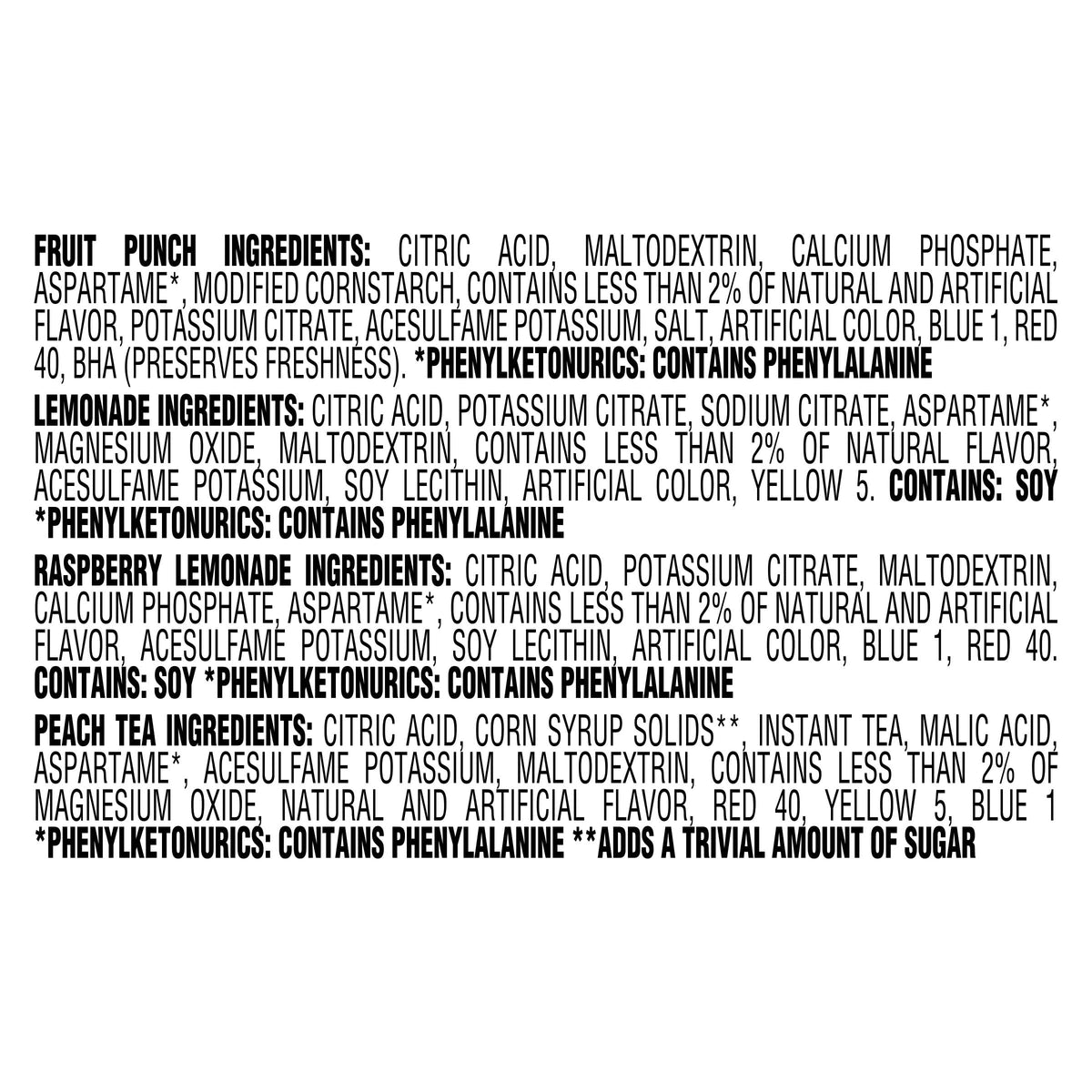 Crystal Light Caffeine Drink Mix Variety Pack, 44 Packets, 4.18 oz | for On-the-Go Hydration Zero Sugar 60mg Caffeine per serving