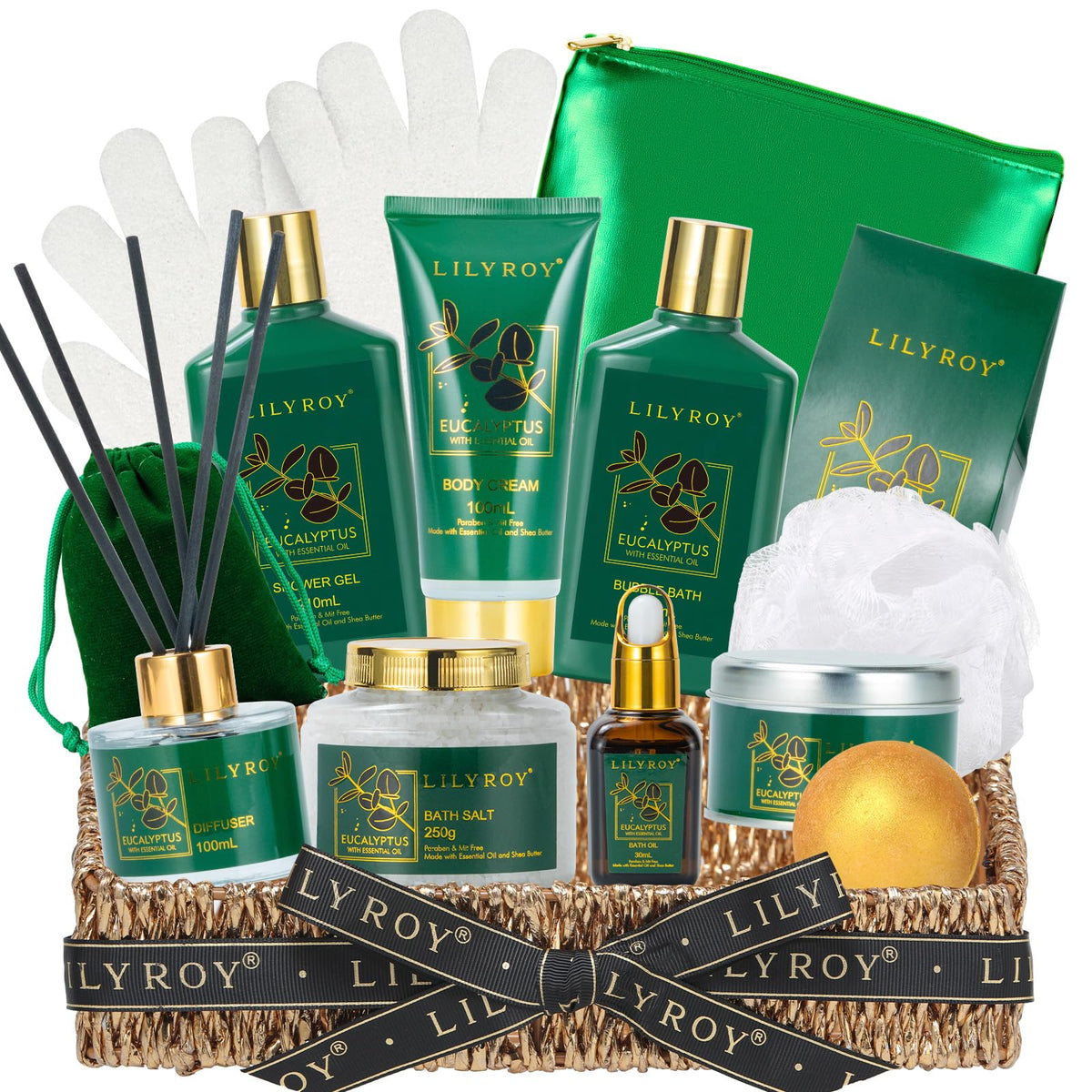 Spa Skin Care Gifts Set - 18Pcs Luxurious Spa Gift Baskets for Women & Men