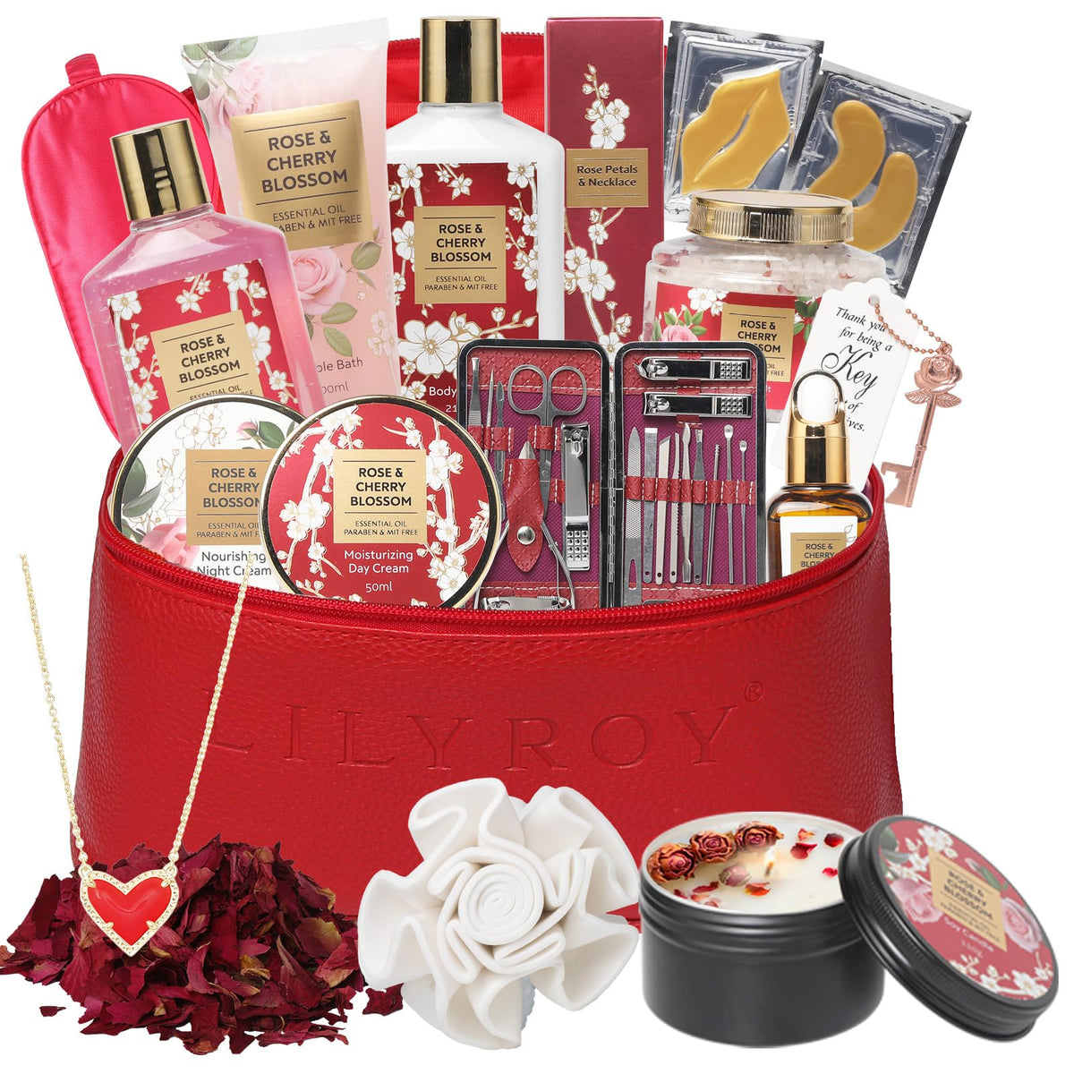 Spa Skin Care Gifts Set - 18Pcs Luxurious Spa Gift Baskets for Women & Men