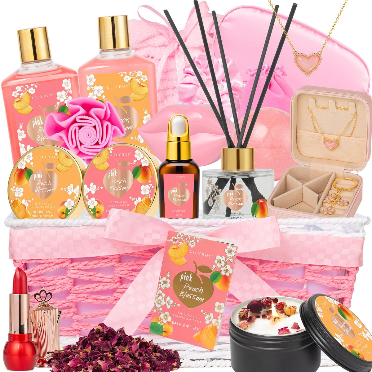 Spa Skin Care Gifts Set - 18Pcs Luxurious Spa Gift Baskets for Women & Men