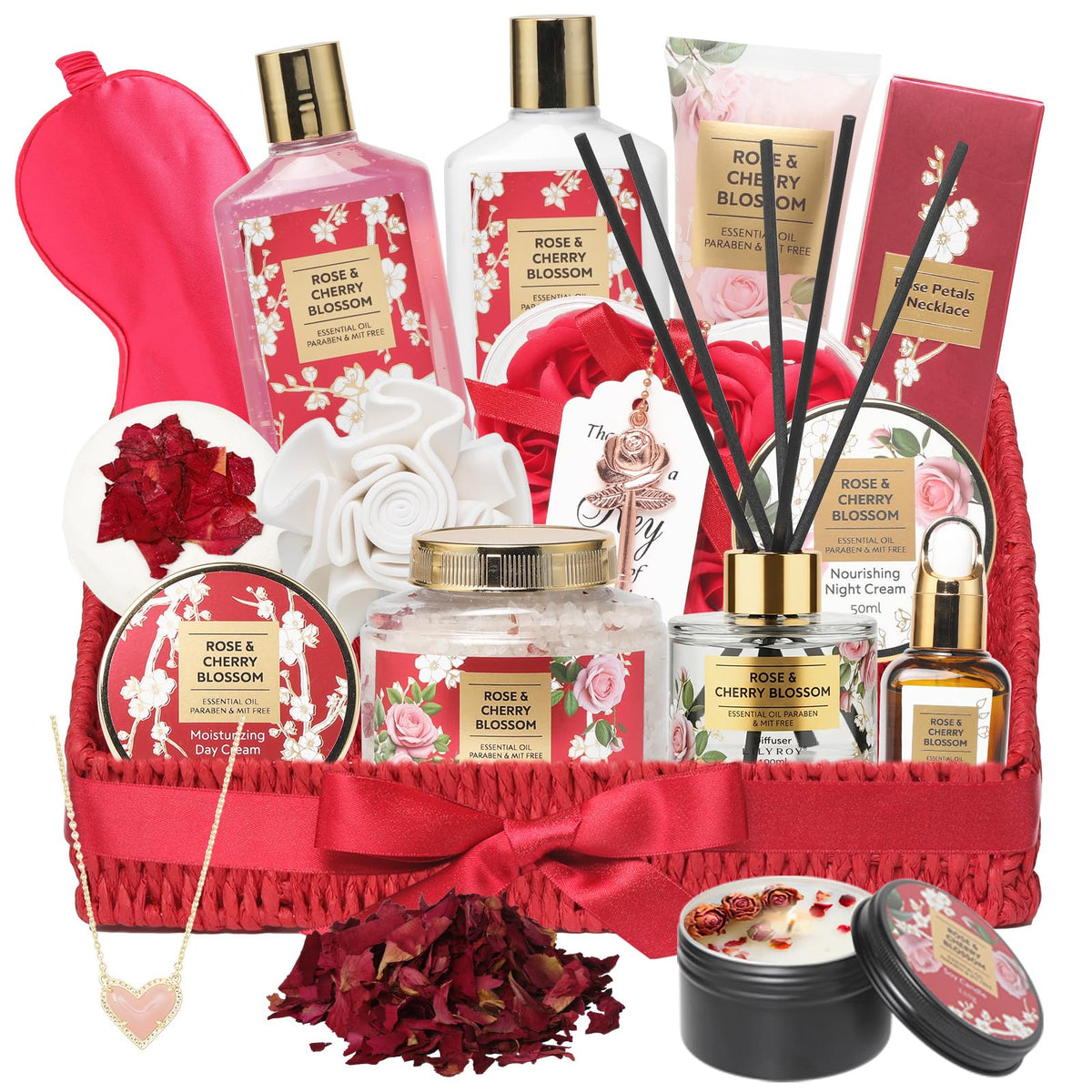 Spa Skin Care Gifts Set - 18Pcs Luxurious Spa Gift Baskets for Women & Men
