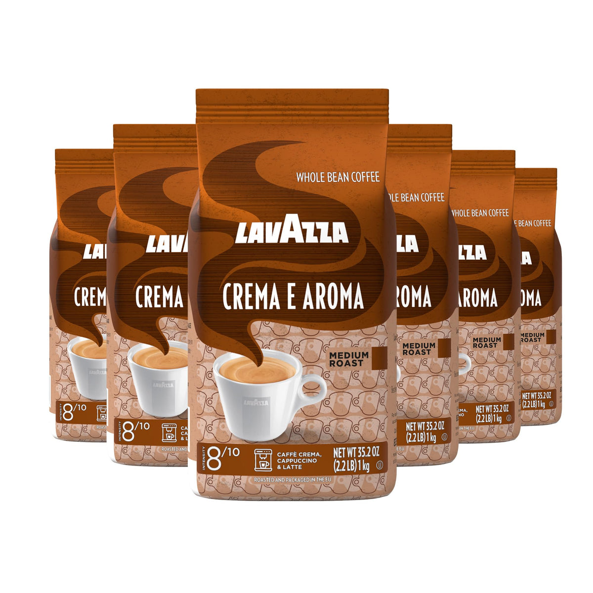 Lavazza Espresso Barista Gran Crema Whole Bean Coffee Blend, Medium Espresso Roast, Oz Bag (Packaging May Vary) - 2.2 LB, 35.2 Ounce (Pack of 2)