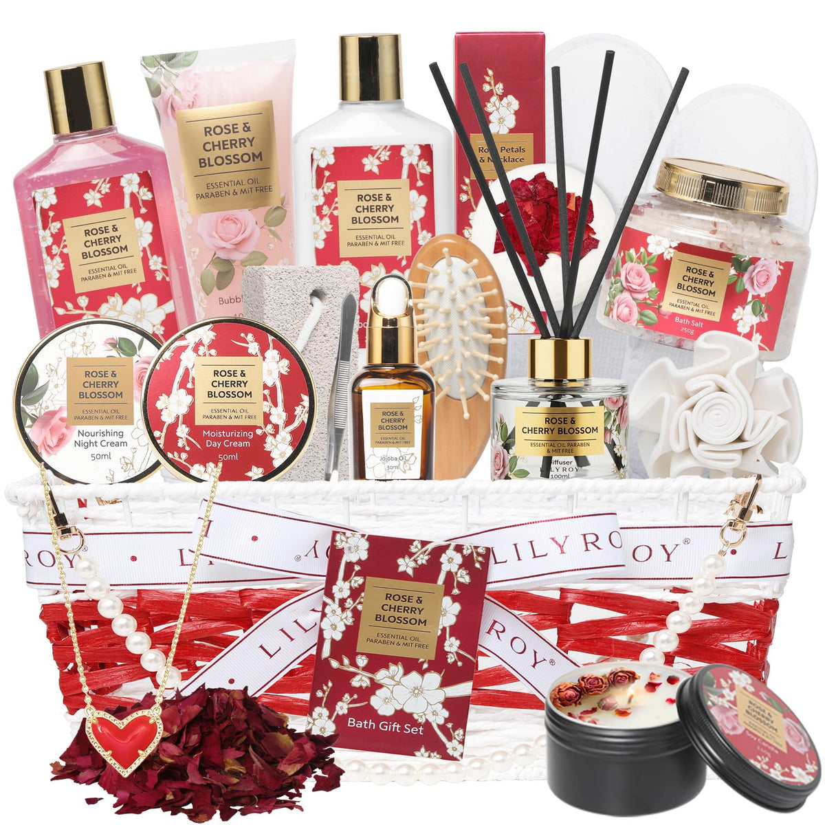 Spa Skin Care Gifts Set - 18Pcs Luxurious Spa Gift Baskets for Women & Men