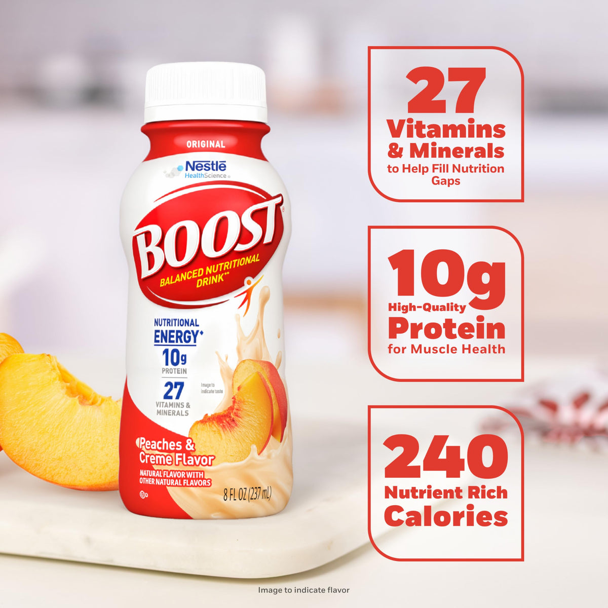 BOOST Original Ready to Drink Nutritional Drinks, Rich Chocolate, 8 Fl Oz Bottles (Pack of 24)