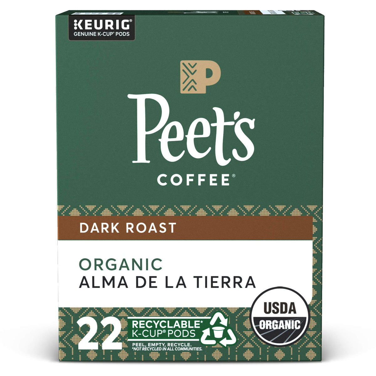 Peet's Coffee, Dark Roast Keurig K-Cup Pods, 100% Arabica Coffee - Major Dickason's Blend 75 Count (1 Box of 75 Pods) (Pack of 2)