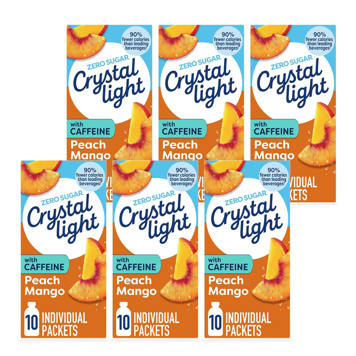 Crystal Light Caffeine Drink Mix Variety Pack, 44 Packets, 4.18 oz | for On-the-Go Hydration Zero Sugar 60mg Caffeine per serving