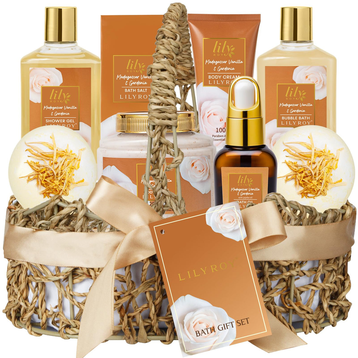 Spa Skin Care Gifts Set - 18Pcs Luxurious Spa Gift Baskets for Women & Men
