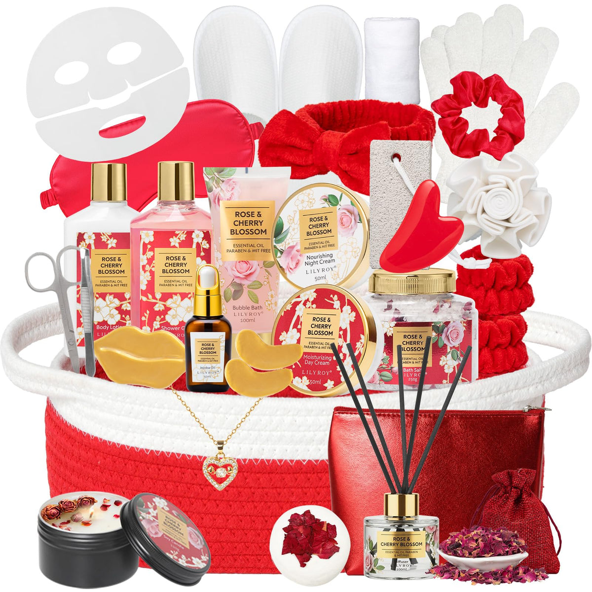 Spa Skin Care Gifts Set - 18Pcs Luxurious Spa Gift Baskets for Women & Men