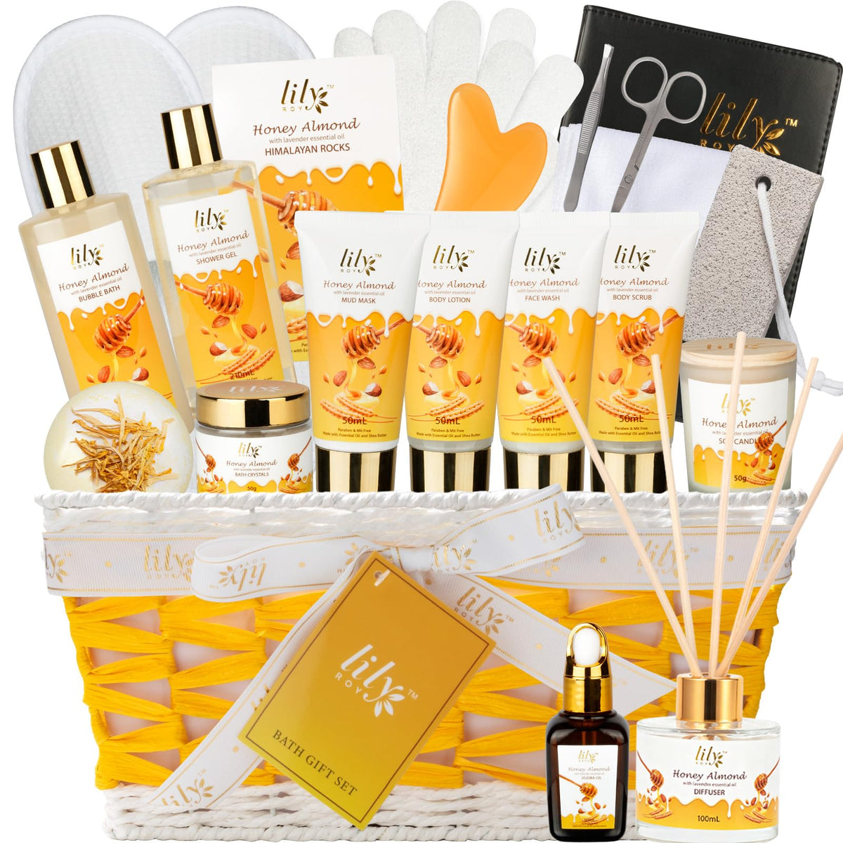 Spa Skin Care Gifts Set - 18Pcs Luxurious Spa Gift Baskets for Women & Men