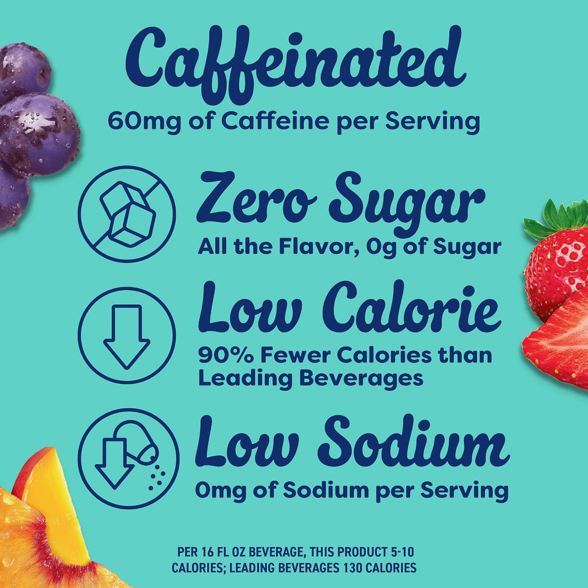 Crystal Light Caffeine Drink Mix Variety Pack, 44 Packets, 4.18 oz | for On-the-Go Hydration Zero Sugar 60mg Caffeine per serving
