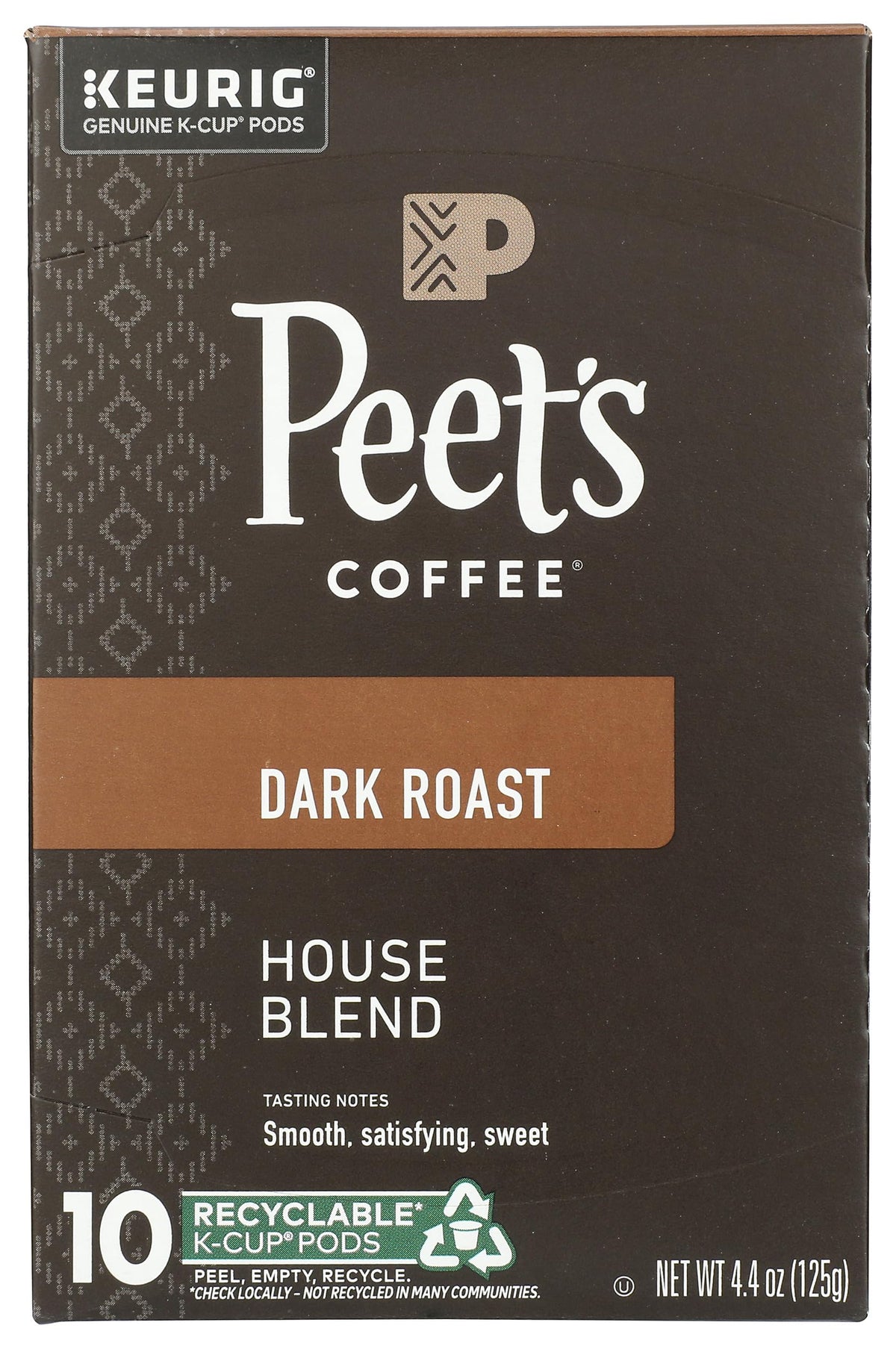 Peet's Coffee, Dark Roast Keurig K-Cup Pods, 100% Arabica Coffee - Major Dickason's Blend 75 Count (1 Box of 75 Pods) (Pack of 2)