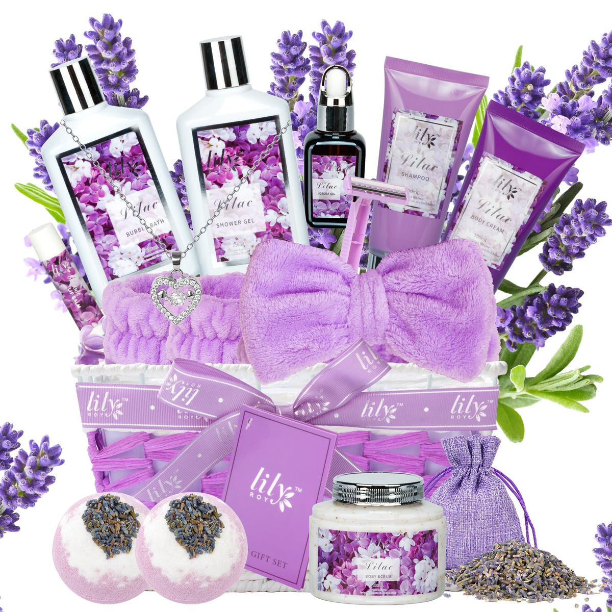 Spa Skin Care Gifts Set - 18Pcs Luxurious Spa Gift Baskets for Women & Men
