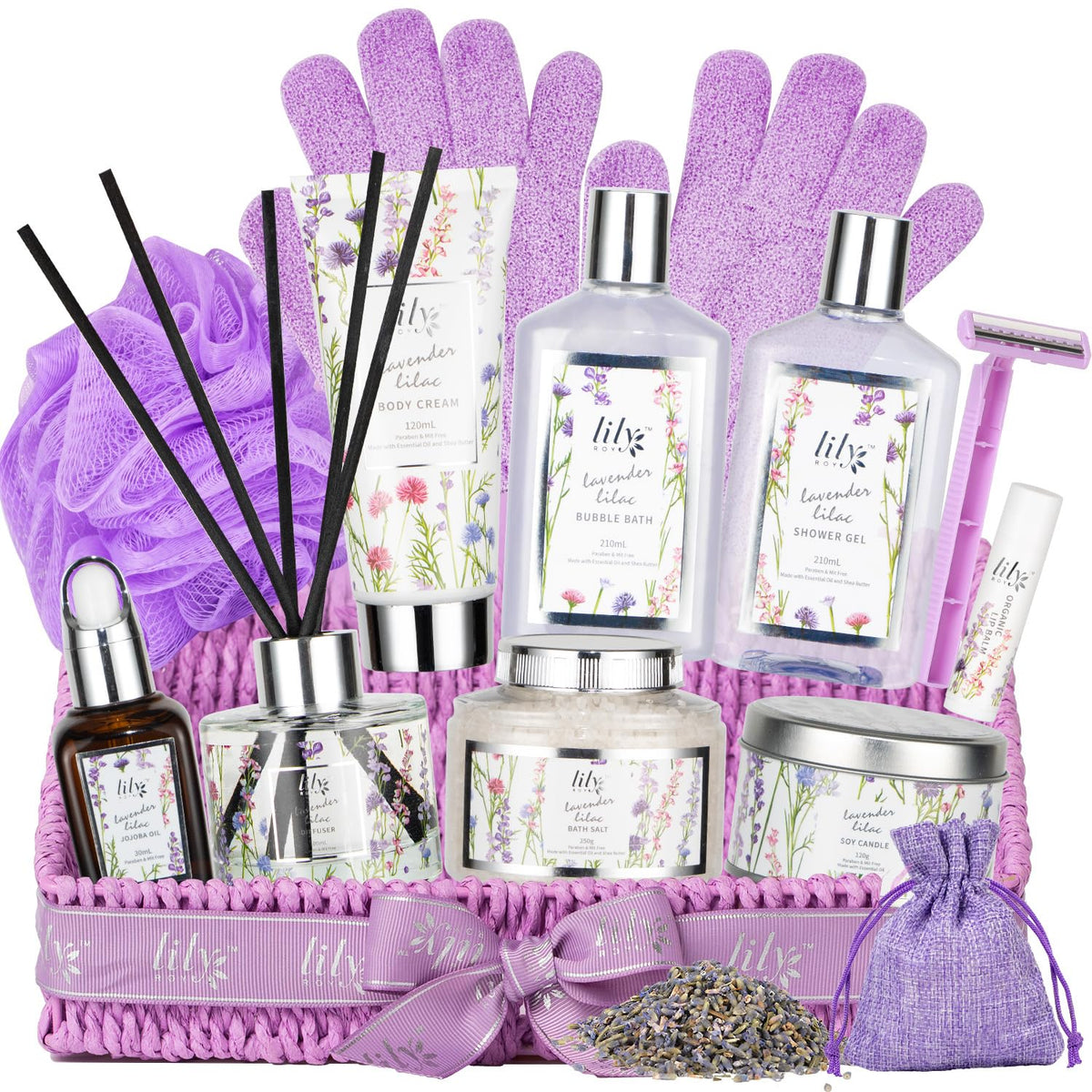 Spa Skin Care Gifts Set - 18Pcs Luxurious Spa Gift Baskets for Women & Men