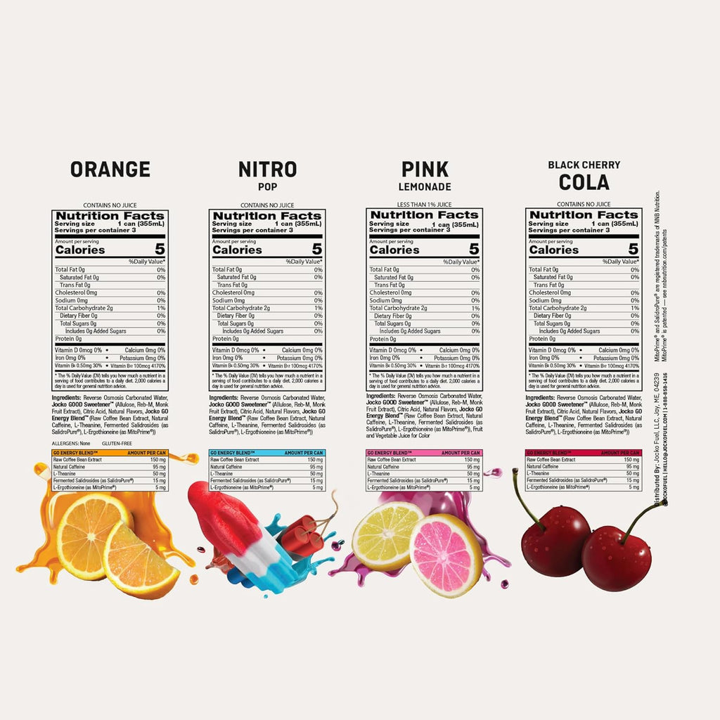 Jocko Fuel GO Energy Drinks, Lemon Lime, 12 oz | 12 Pack | 95mg Clean, No Crash Natural Caffeine | No Sugar, Jitter Free | L-Theanine & Adaptogens Lift Mood, Focus & Endurance