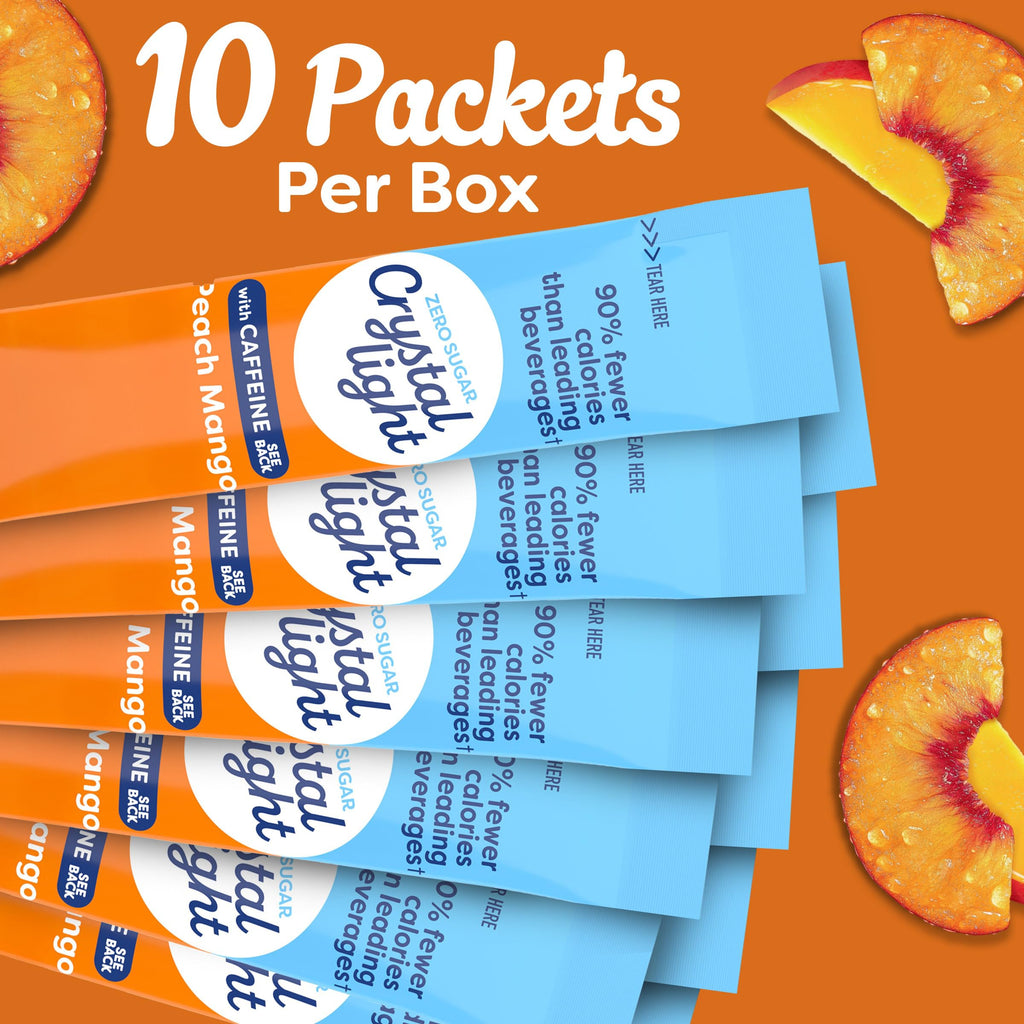 Crystal Light Caffeine Drink Mix Variety Pack, 44 Packets, 4.18 oz | for On-the-Go Hydration Zero Sugar 60mg Caffeine per serving