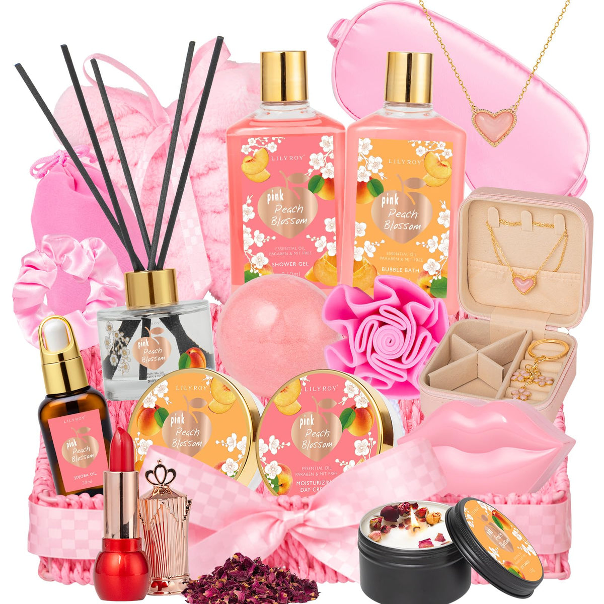 Spa Skin Care Gifts Set - 18Pcs Luxurious Spa Gift Baskets for Women & Men