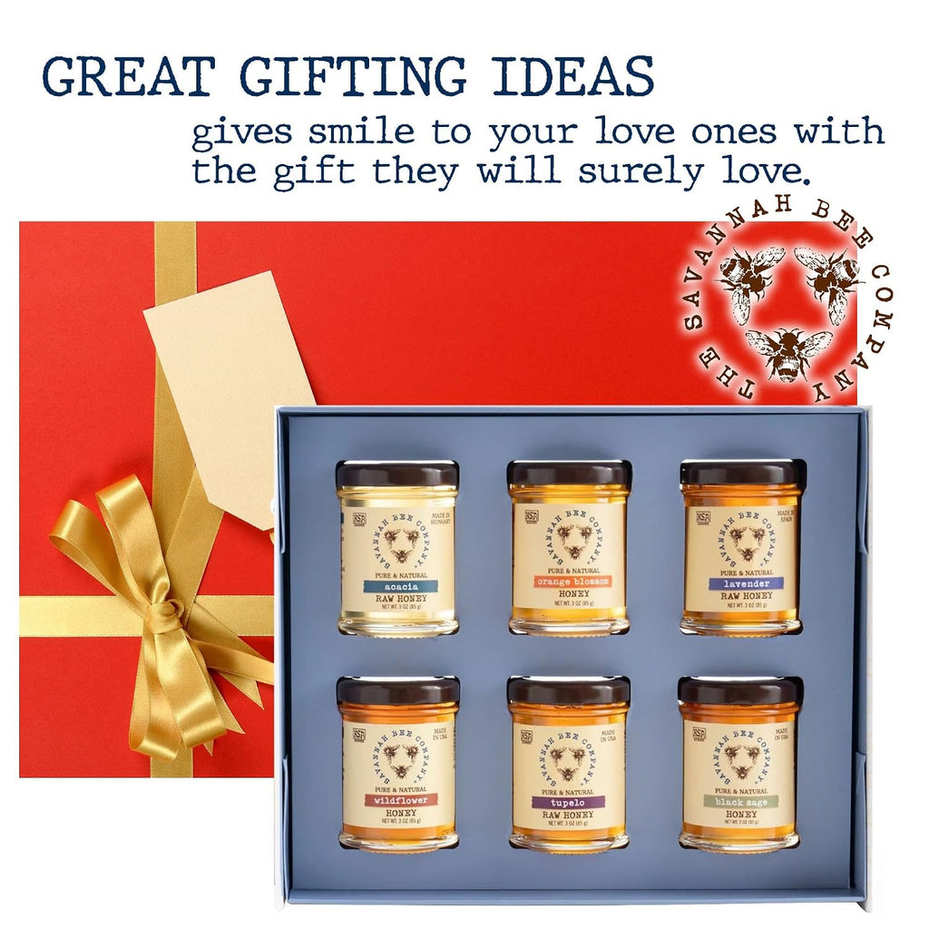 Blossom to Bottle Honey Sampler Gift Set, 6 Varieties
