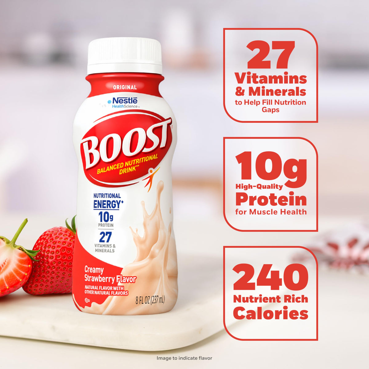 BOOST Original Ready to Drink Nutritional Drinks, Rich Chocolate, 8 Fl Oz Bottles (Pack of 24)