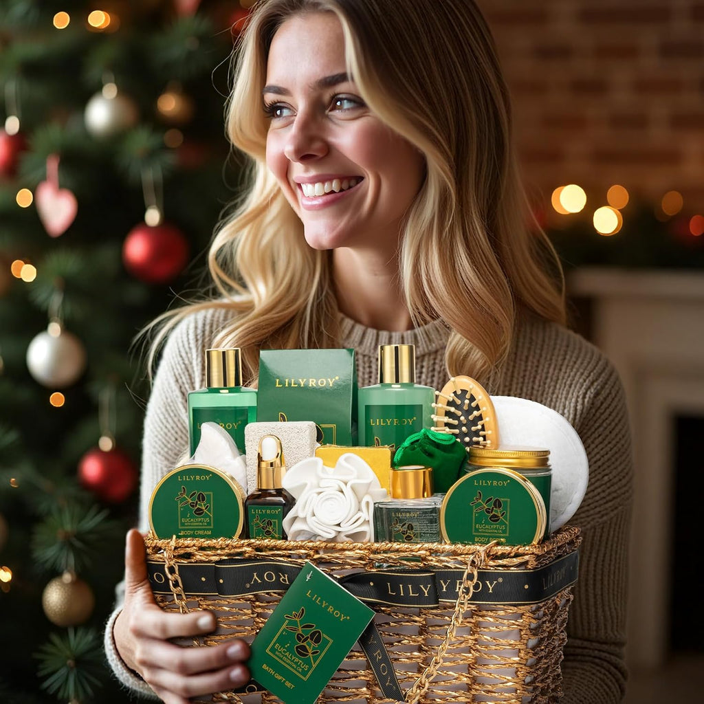 Spa Skin Care Gifts Set - 18Pcs Luxurious Spa Gift Baskets for Women & Men