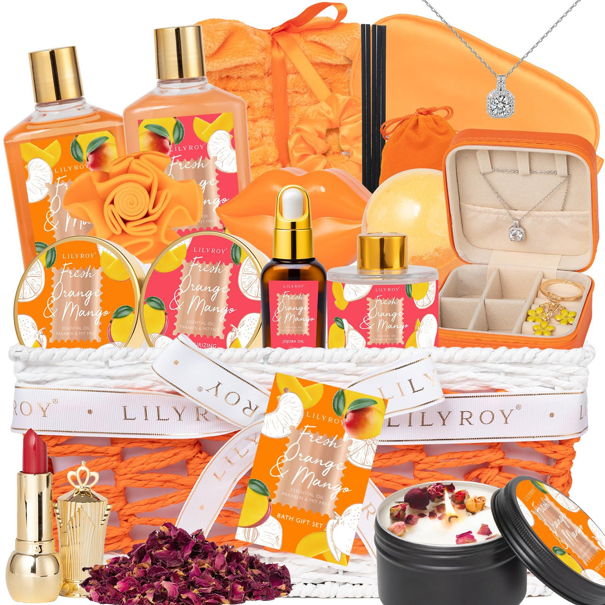 Spa Skin Care Gifts Set - 18Pcs Luxurious Spa Gift Baskets for Women & Men